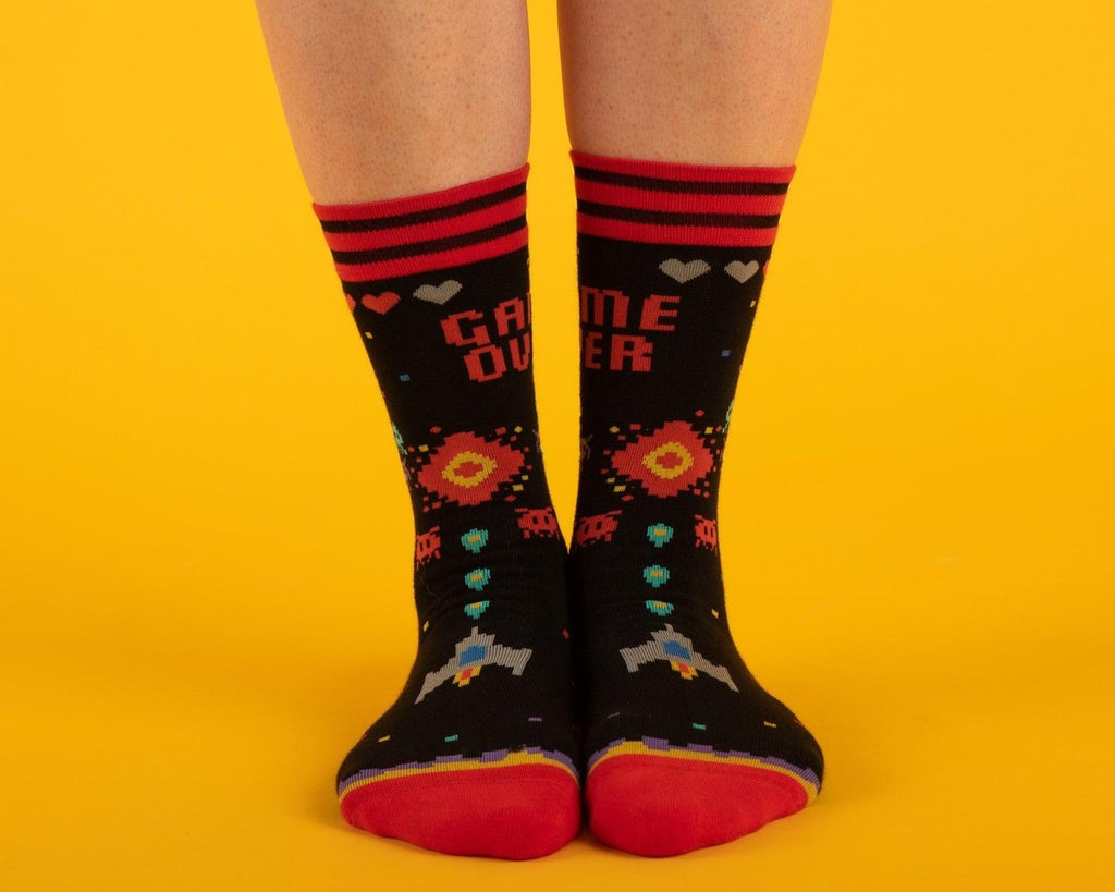 Game Over 80s Video Game Crew Socks - ResirWrecked Costumes