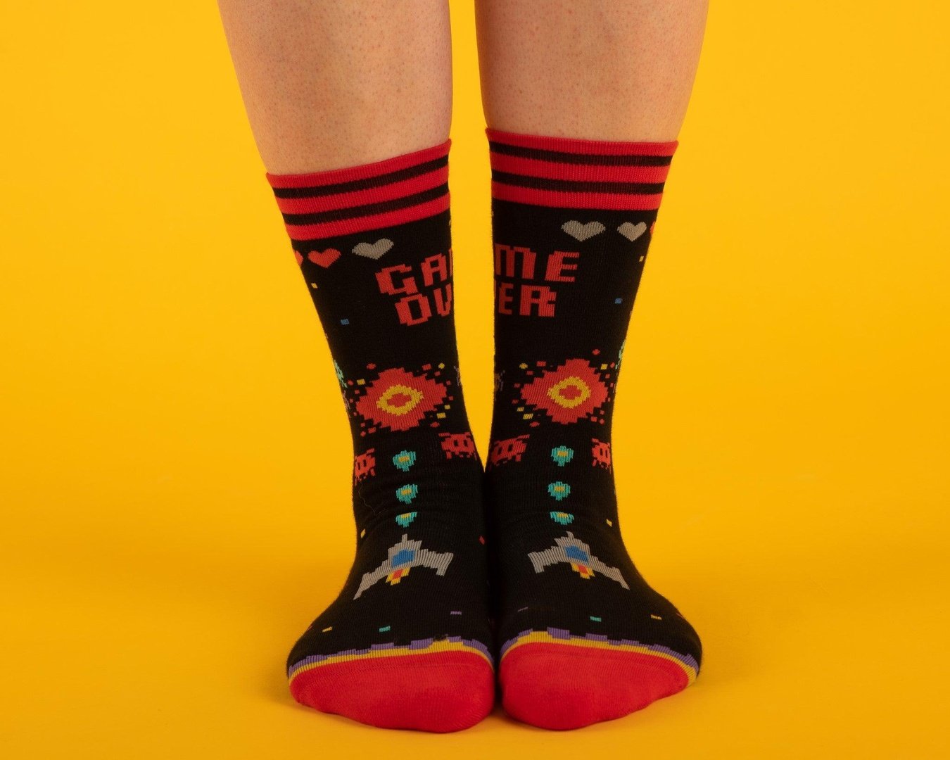 Game Over 80s Video Game Crew Socks - ResirWrecked Costumes