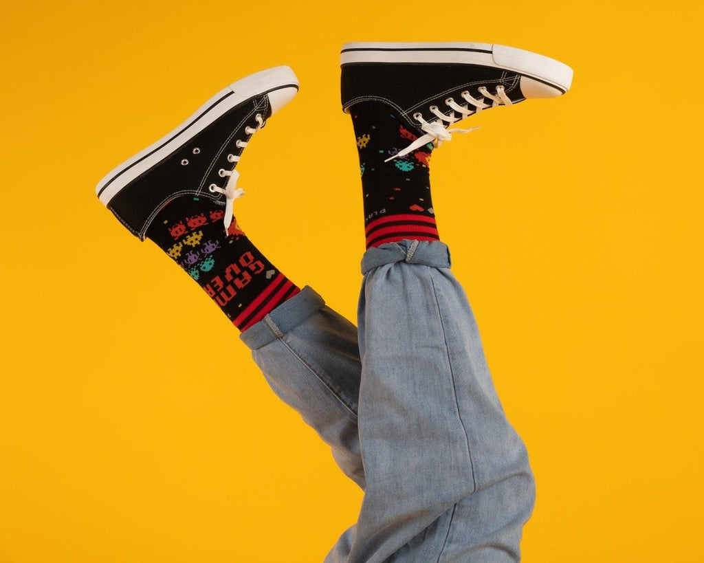 Game Over 80s Video Game Crew Socks - ResirWrecked Costumes