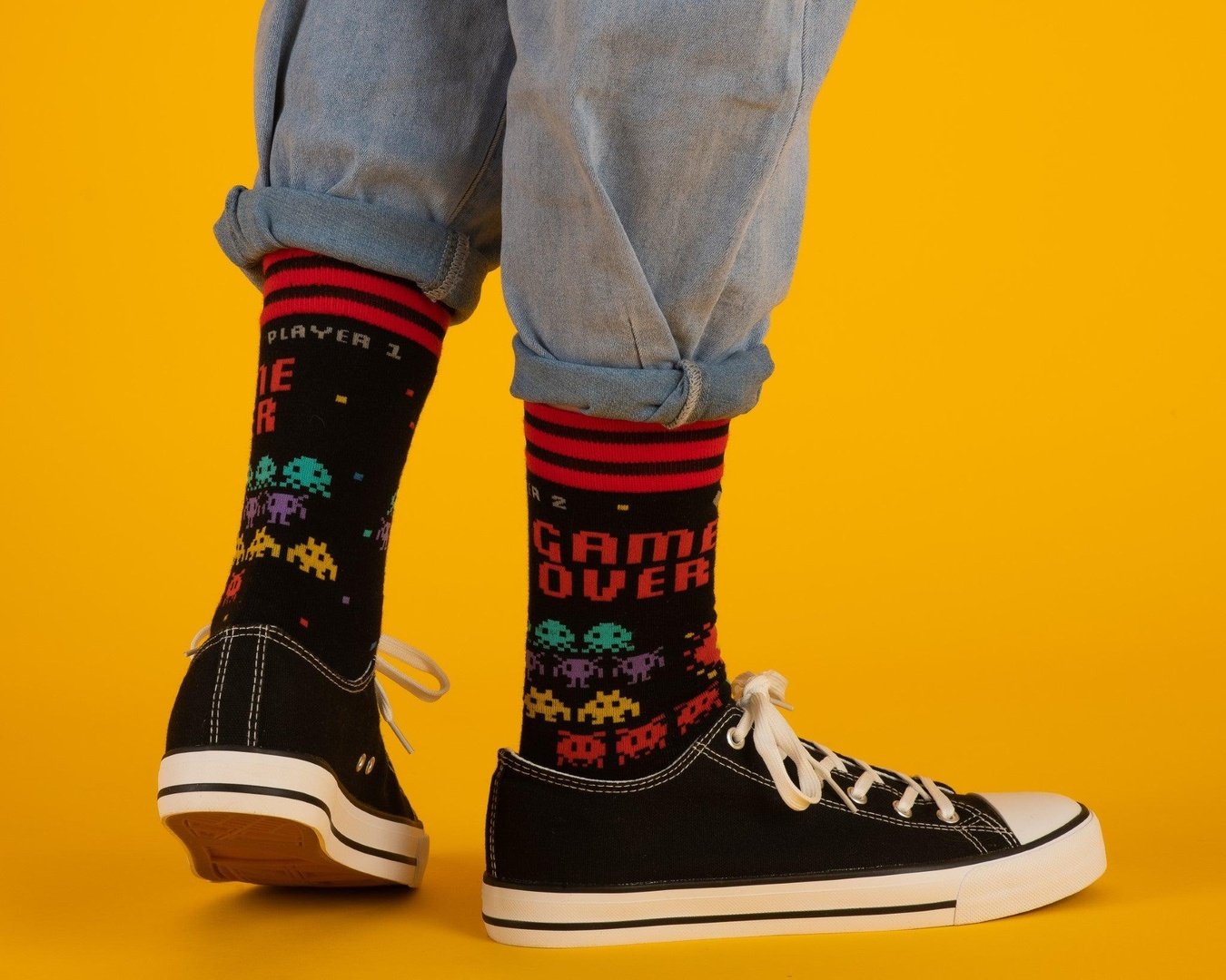 Game Over 80s Video Game Crew Socks - ResirWrecked Costumes