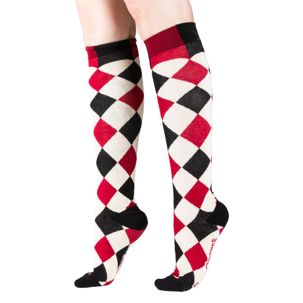 Haunting Harlequin Knee High Socks - ResirWrecked Costumes
