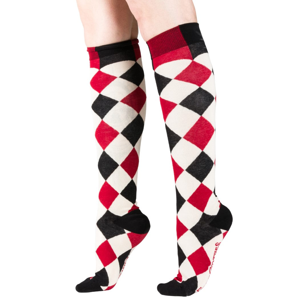 Haunting Harlequin Knee High Socks - ResirWrecked Costumes