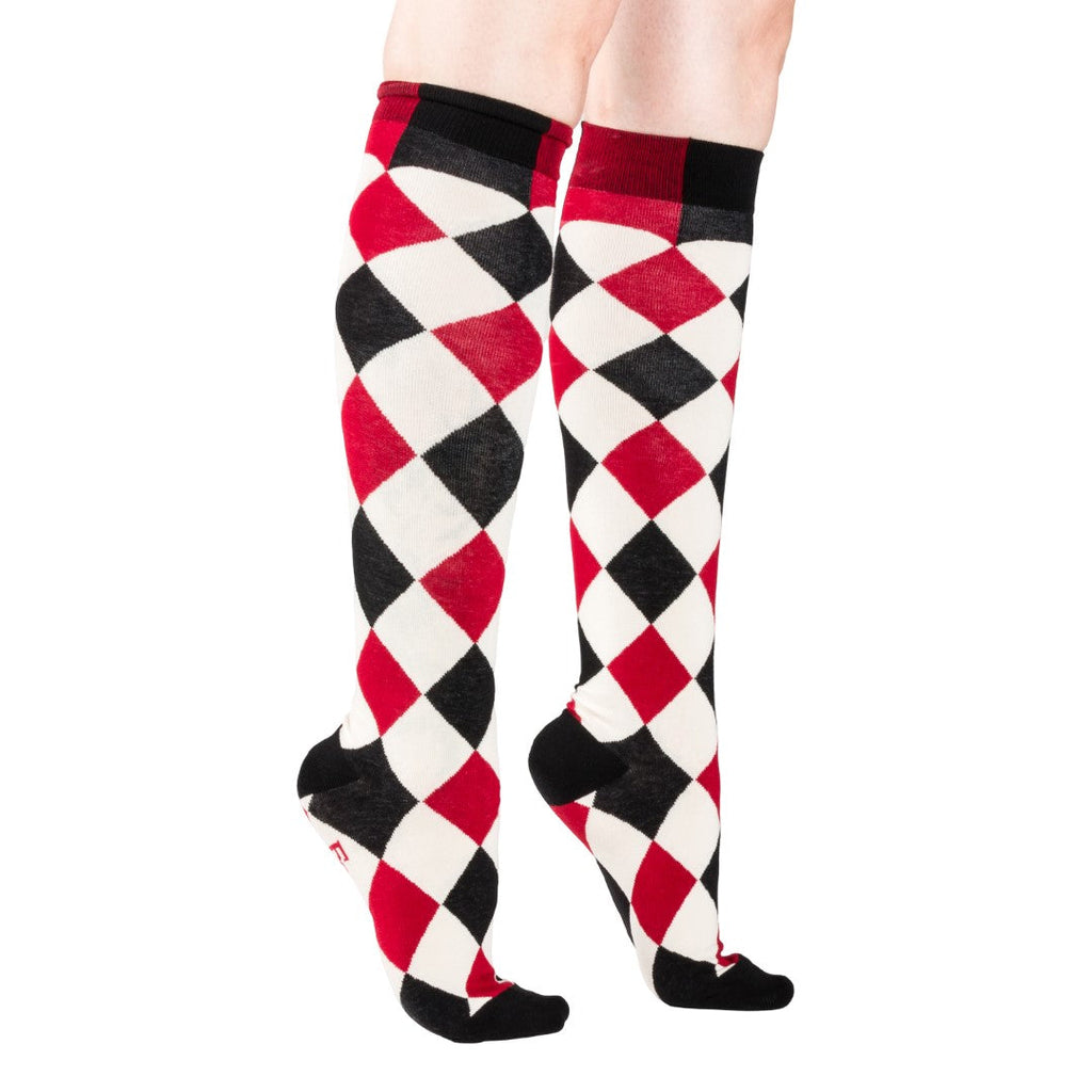 Haunting Harlequin Knee High Socks - ResirWrecked Costumes
