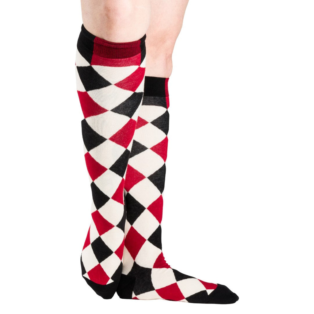 Haunting Harlequin Knee High Socks - ResirWrecked Costumes