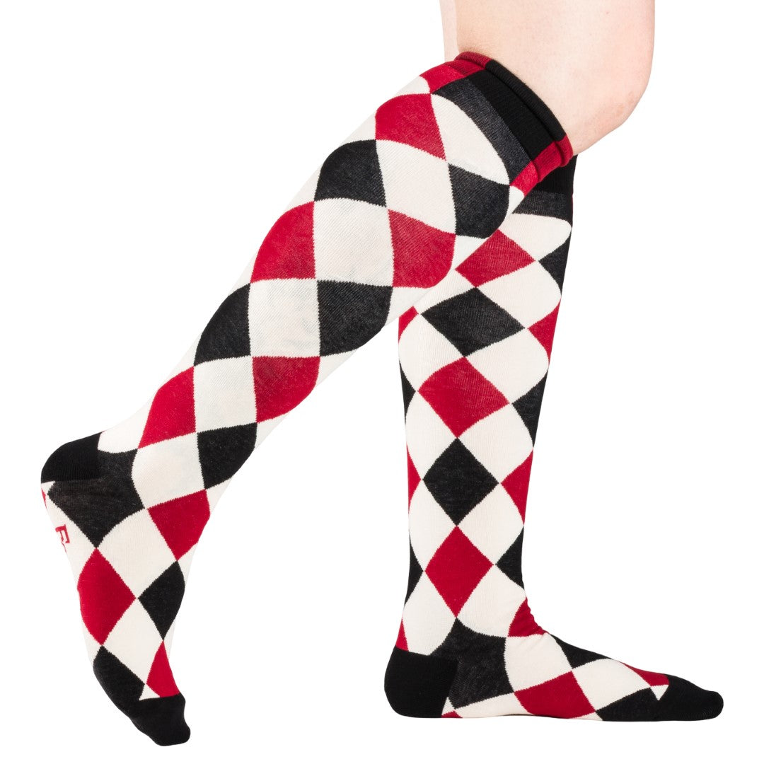 Haunting Harlequin Knee High Socks - ResirWrecked Costumes