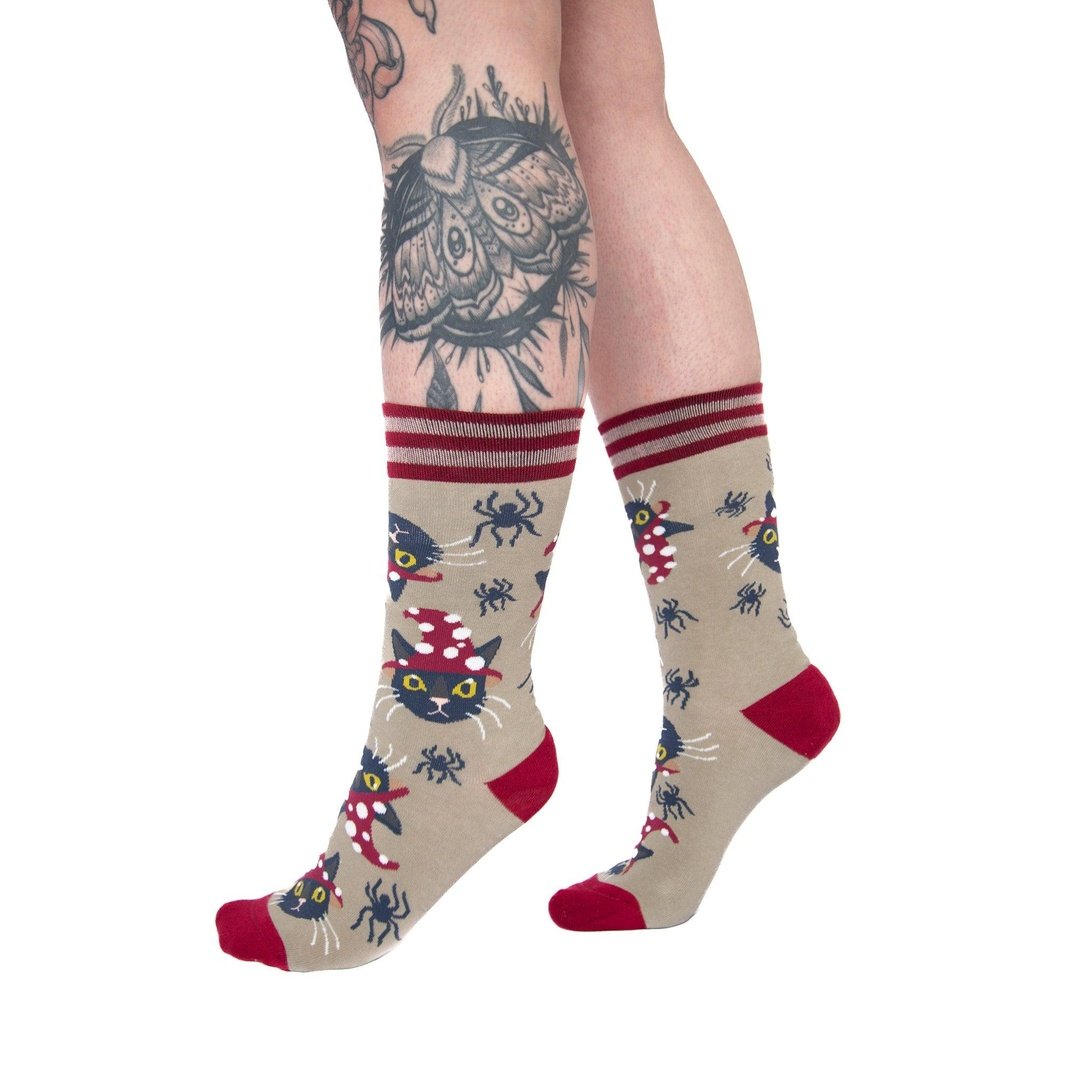 Witchy Whiskers Crew Socks - ResirWrecked Costumes