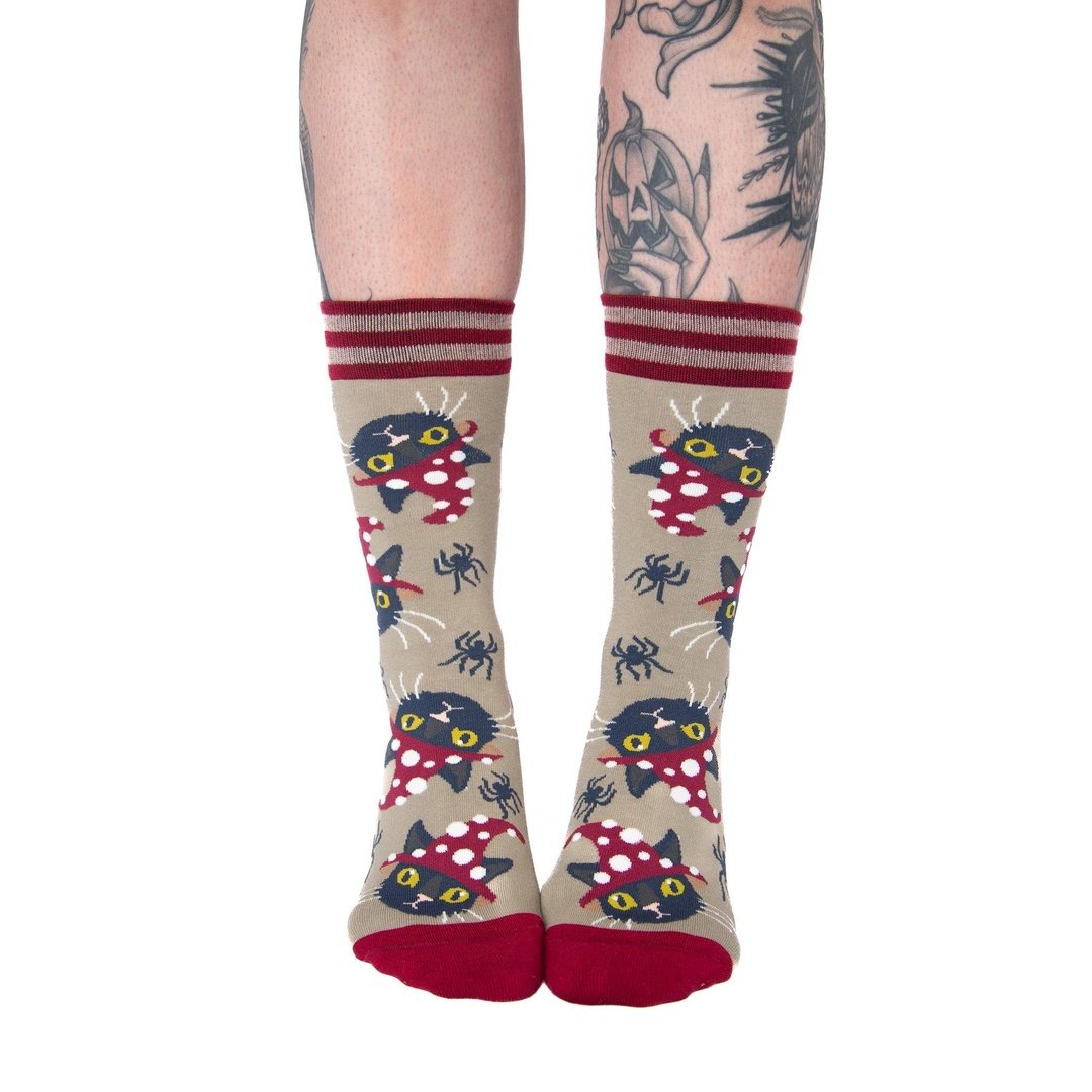 Witchy Whiskers Crew Socks - ResirWrecked Costumes