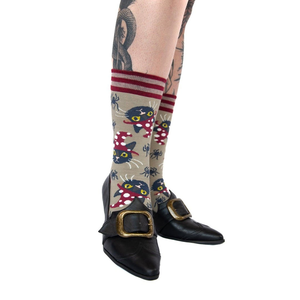 Witchy Whiskers Crew Socks - ResirWrecked Costumes
