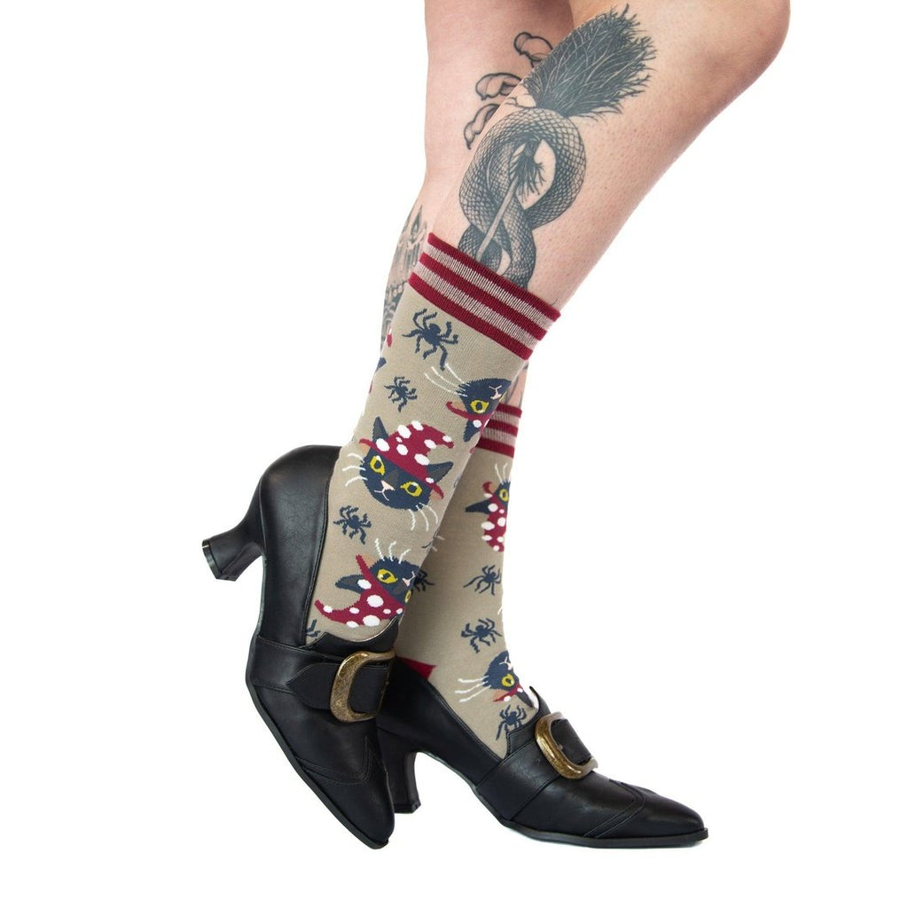 Witchy Whiskers Crew Socks - ResirWrecked Costumes