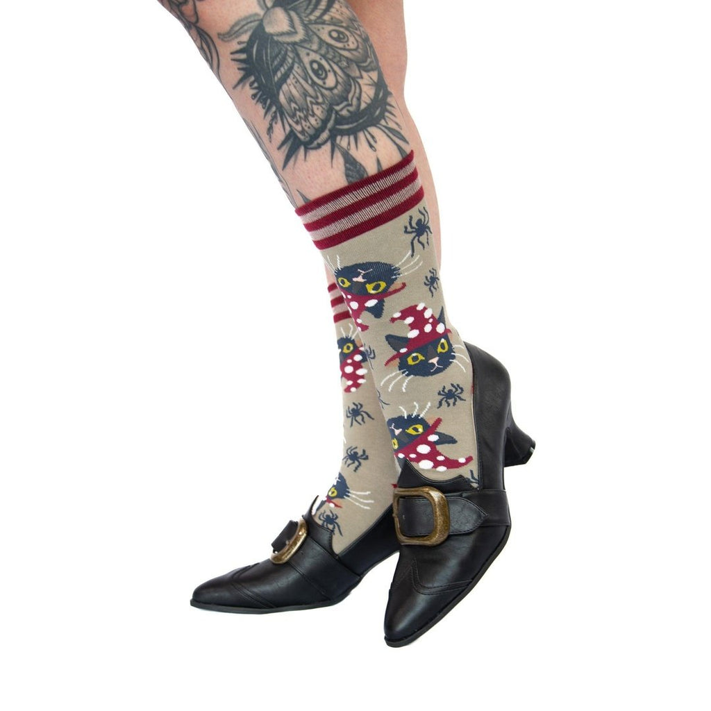 Witchy Whiskers Crew Socks - ResirWrecked Costumes