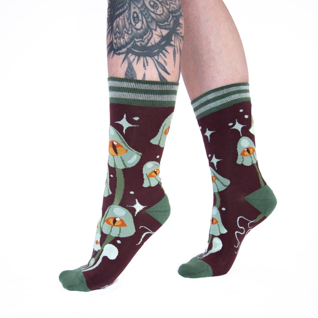 Mystic Mushrooms Crew Socks - ResirWrecked Costumes
