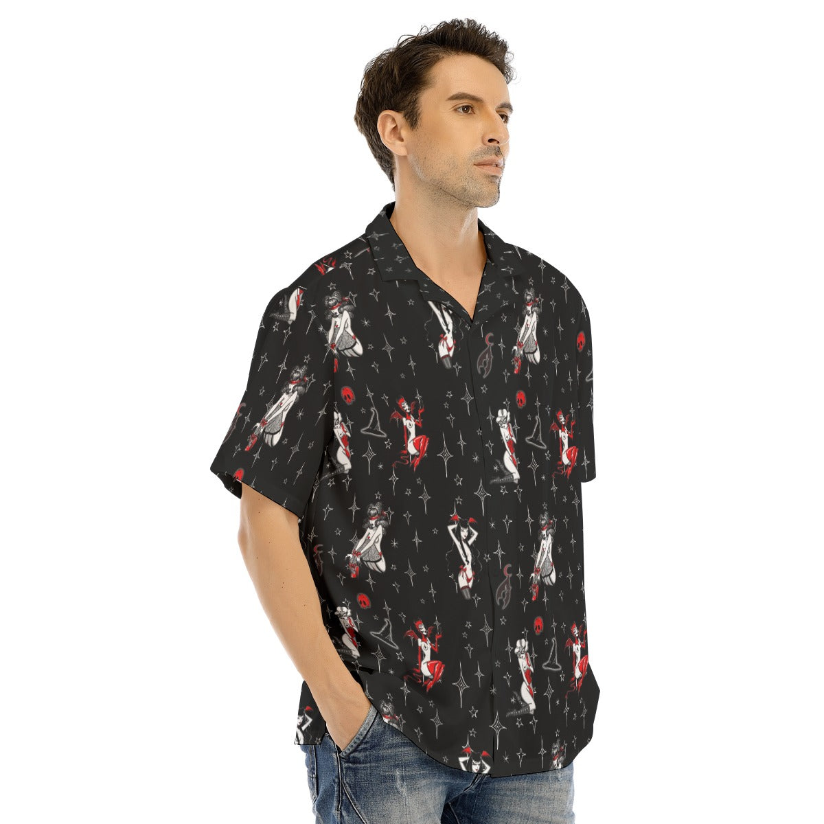 Gothic Cuties Pinups Artist Series Button-Up Shirt - ResirWrecked Costumes