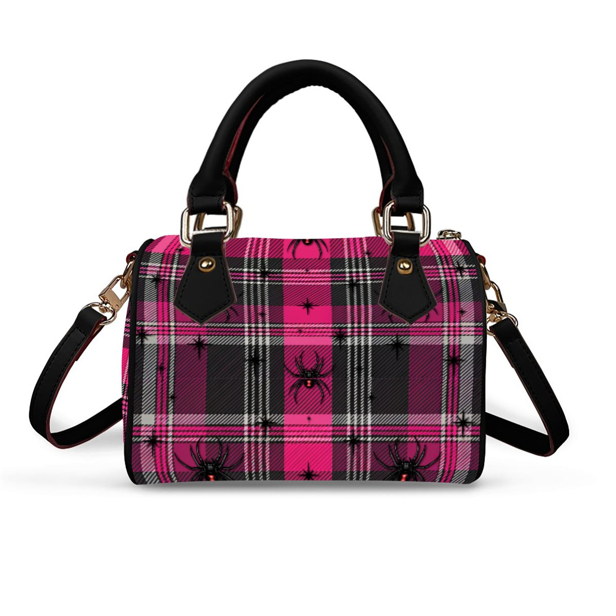 On Wednesdays We Wear Spiders Barrel Handbag