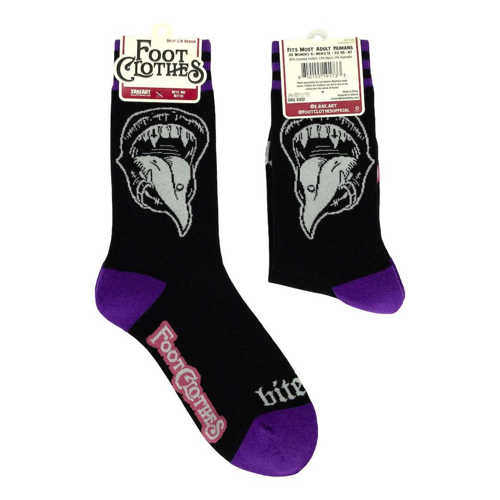 Bite Me Bitch Crew Socks - ResirWrecked Costumes