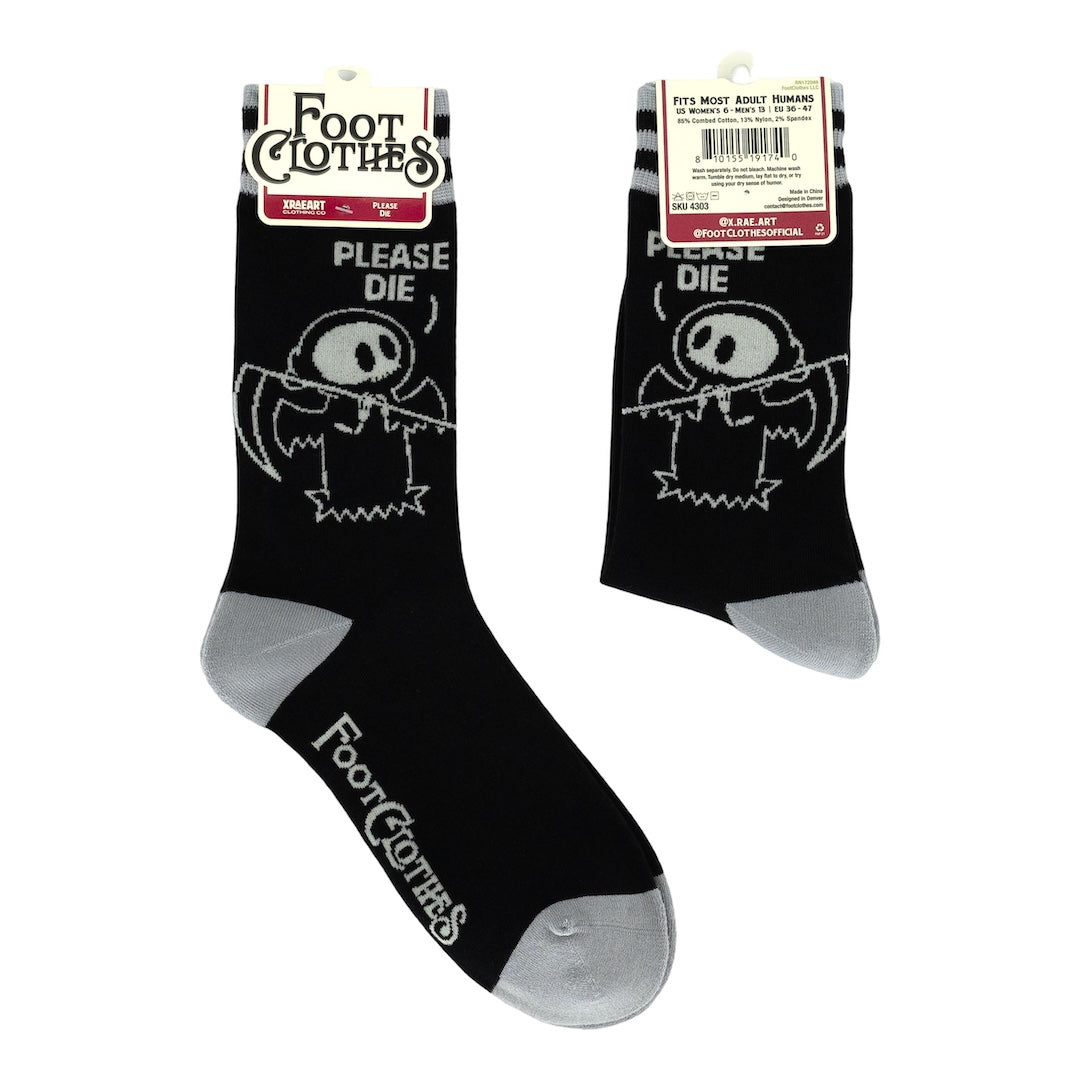 Please Die Crew Socks - ResirWrecked Costumes