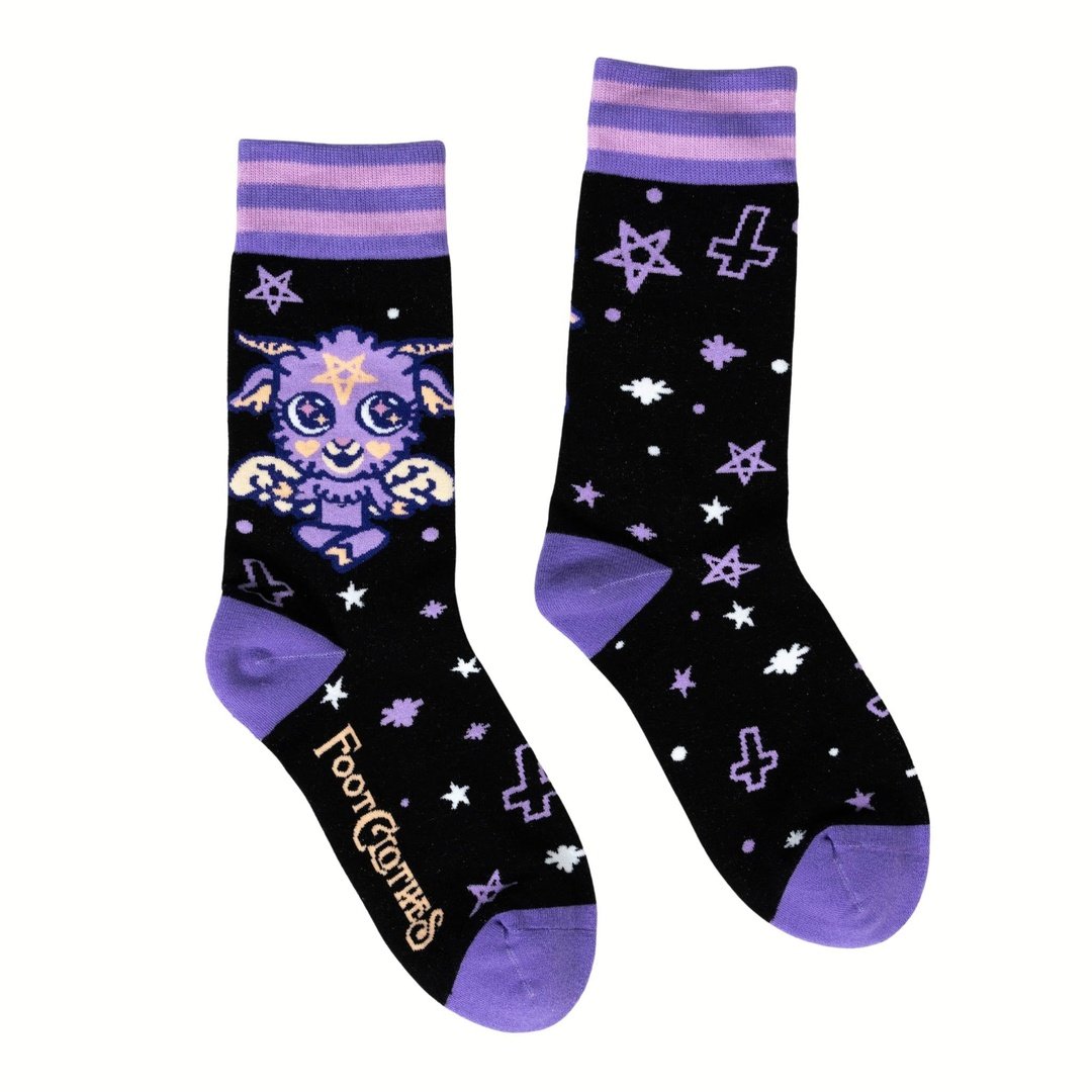 Baby Baphomet Crew Socks - ResirWrecked Costumes