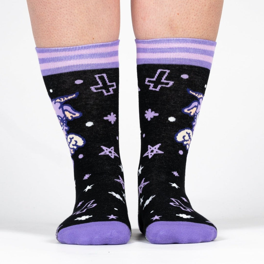 Baby Baphomet Crew Socks - ResirWrecked Costumes