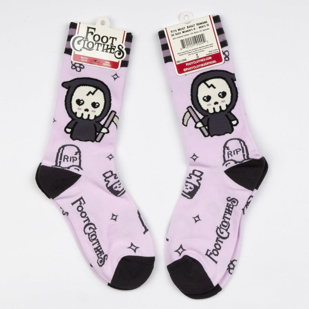 Pastel Goth Grim Reaper Crew Socks - ResirWrecked Costumes