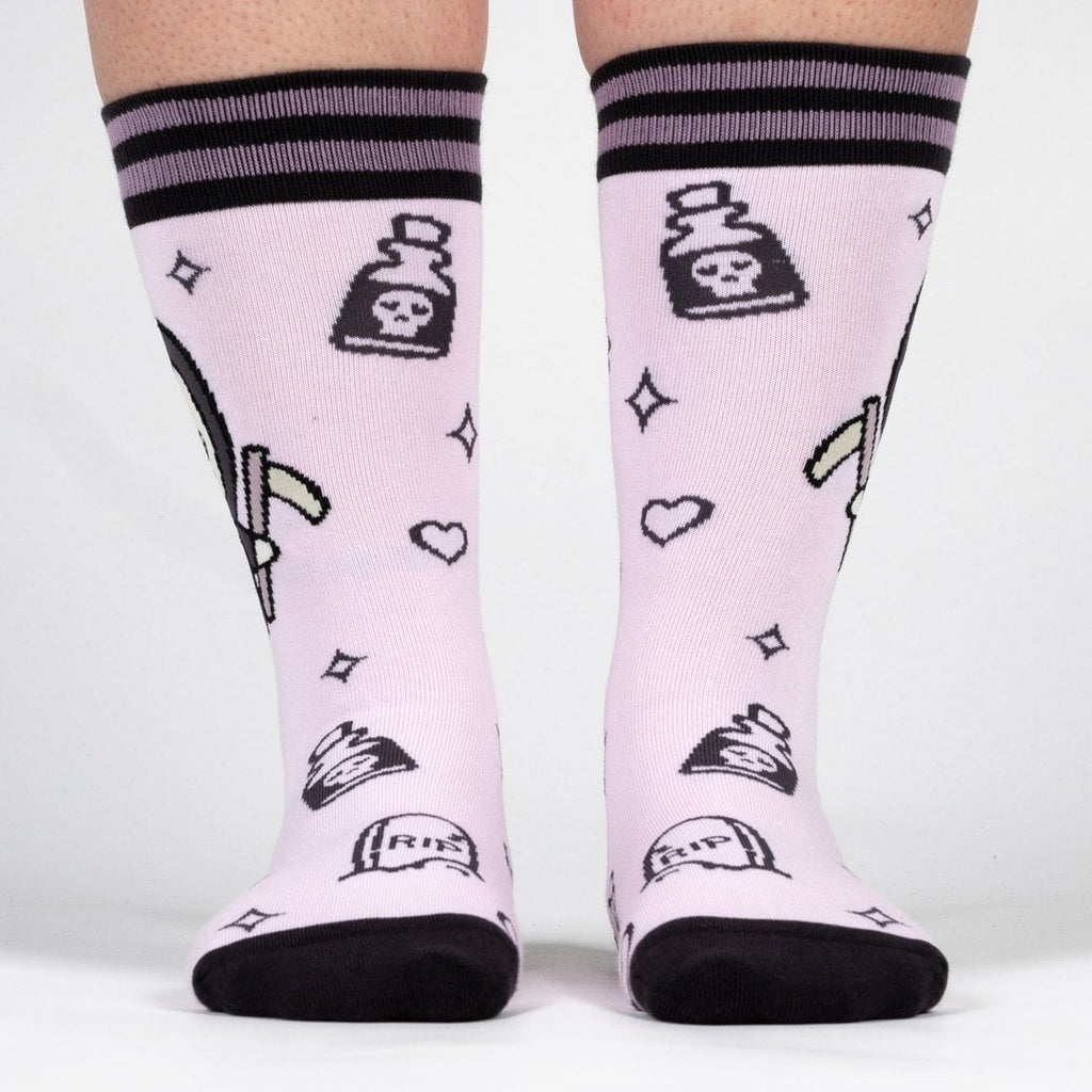 Pastel Goth Grim Reaper Crew Socks - ResirWrecked Costumes