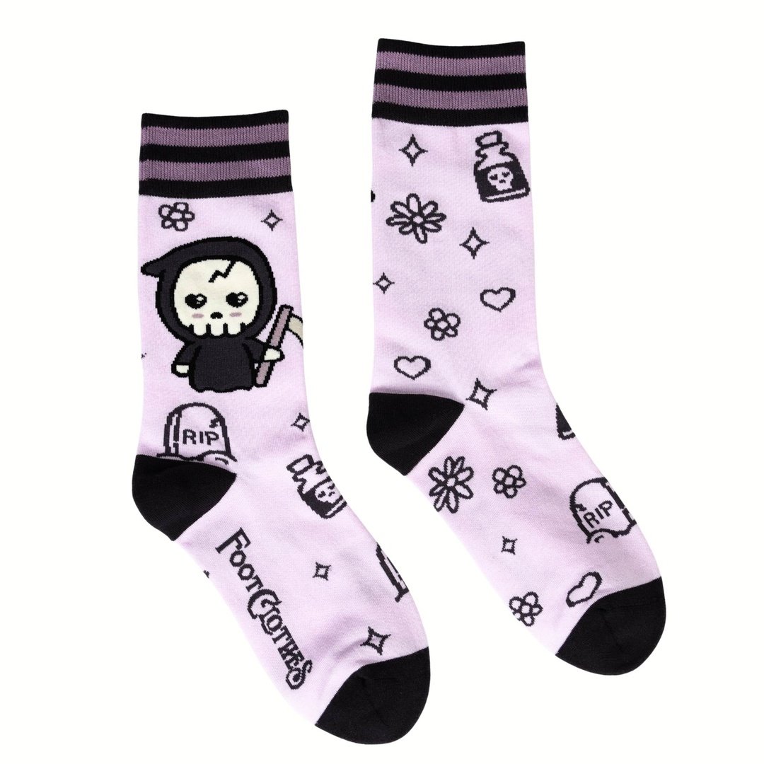 Pastel Goth Grim Reaper Crew Socks - ResirWrecked Costumes