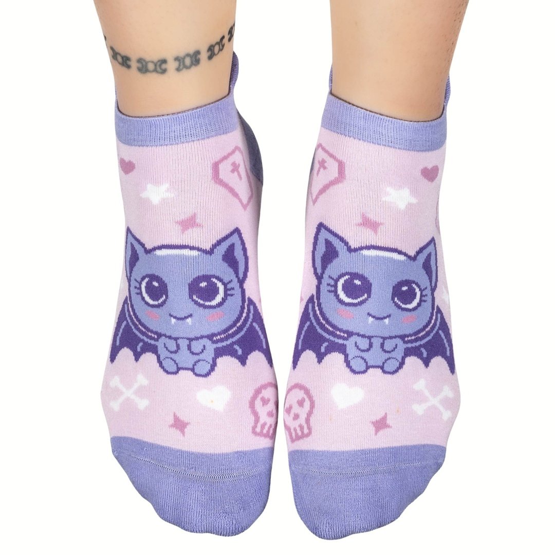 Widdle Bat Guy ankle socks.