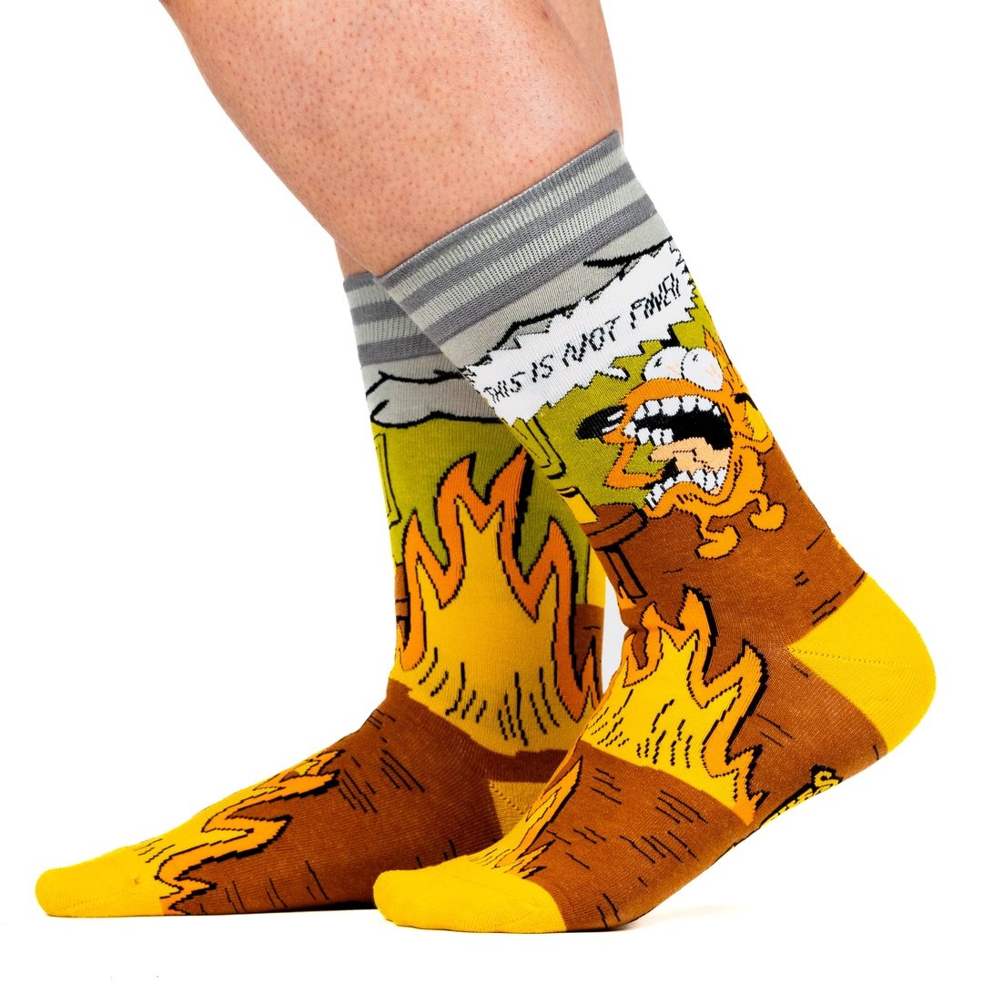 This is Fine. Also, Not Fine. Crew Socks - ResirWrecked Costumes