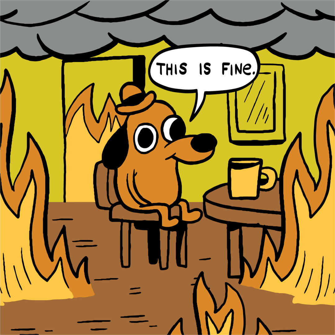 This is Fine. Also, Not Fine. Crew Socks - ResirWrecked Costumes