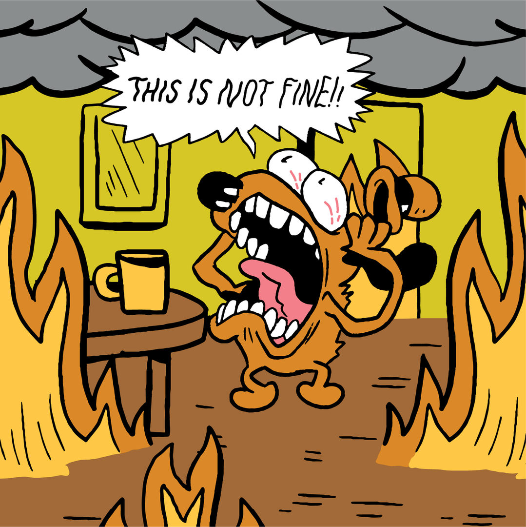 This is Fine. Also, Not Fine. Crew Socks - ResirWrecked Costumes
