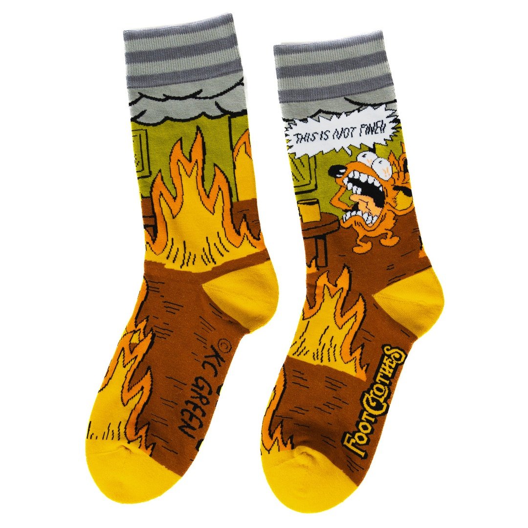 This is Fine. Also, Not Fine. Crew Socks - ResirWrecked Costumes