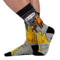 This Is Fine Noir Edition crew socks.