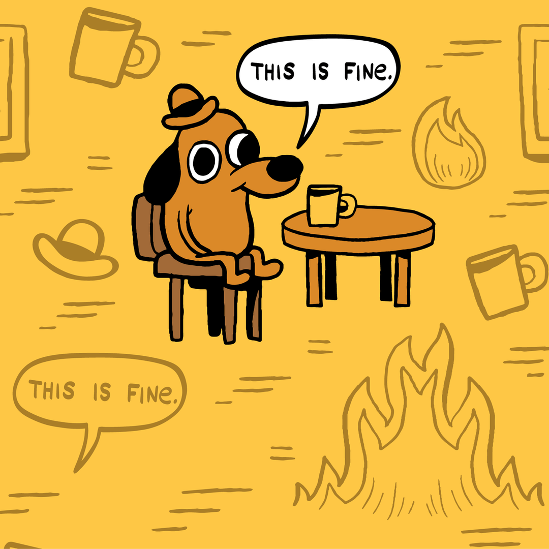 This is Fine: Iconic Edition Crew Socks - ResirWrecked Costumes