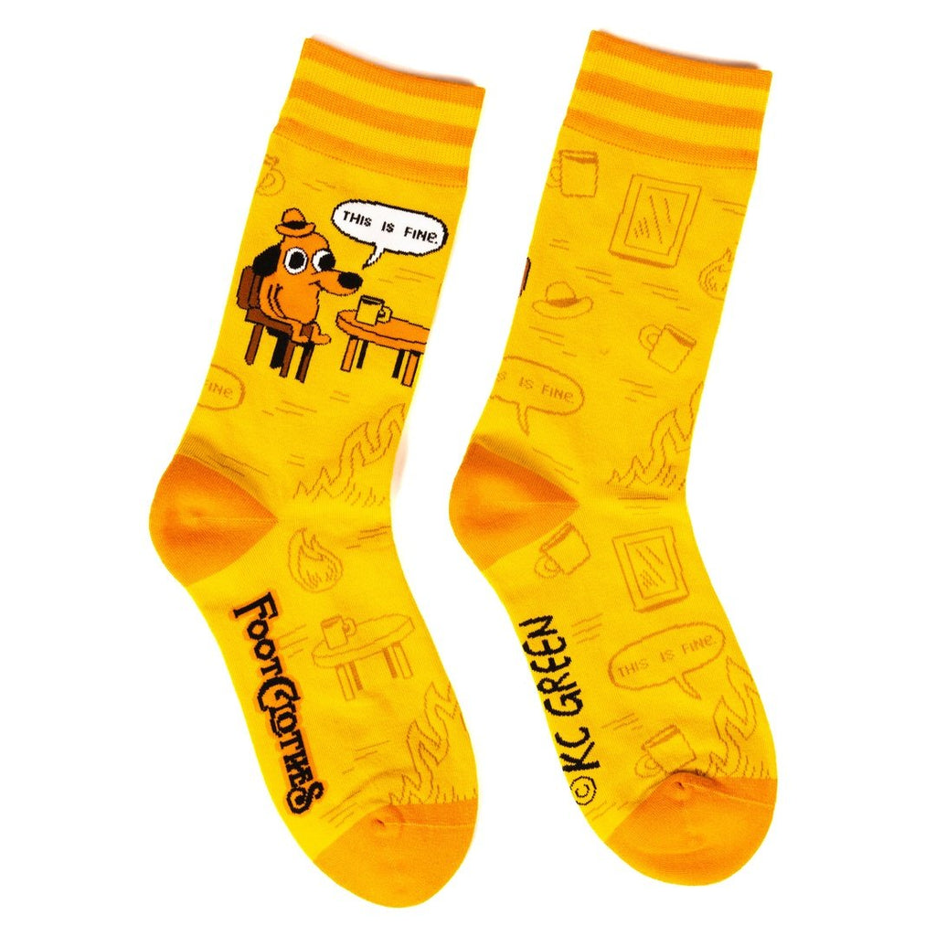 This is Fine: Iconic Edition Crew Socks - ResirWrecked Costumes