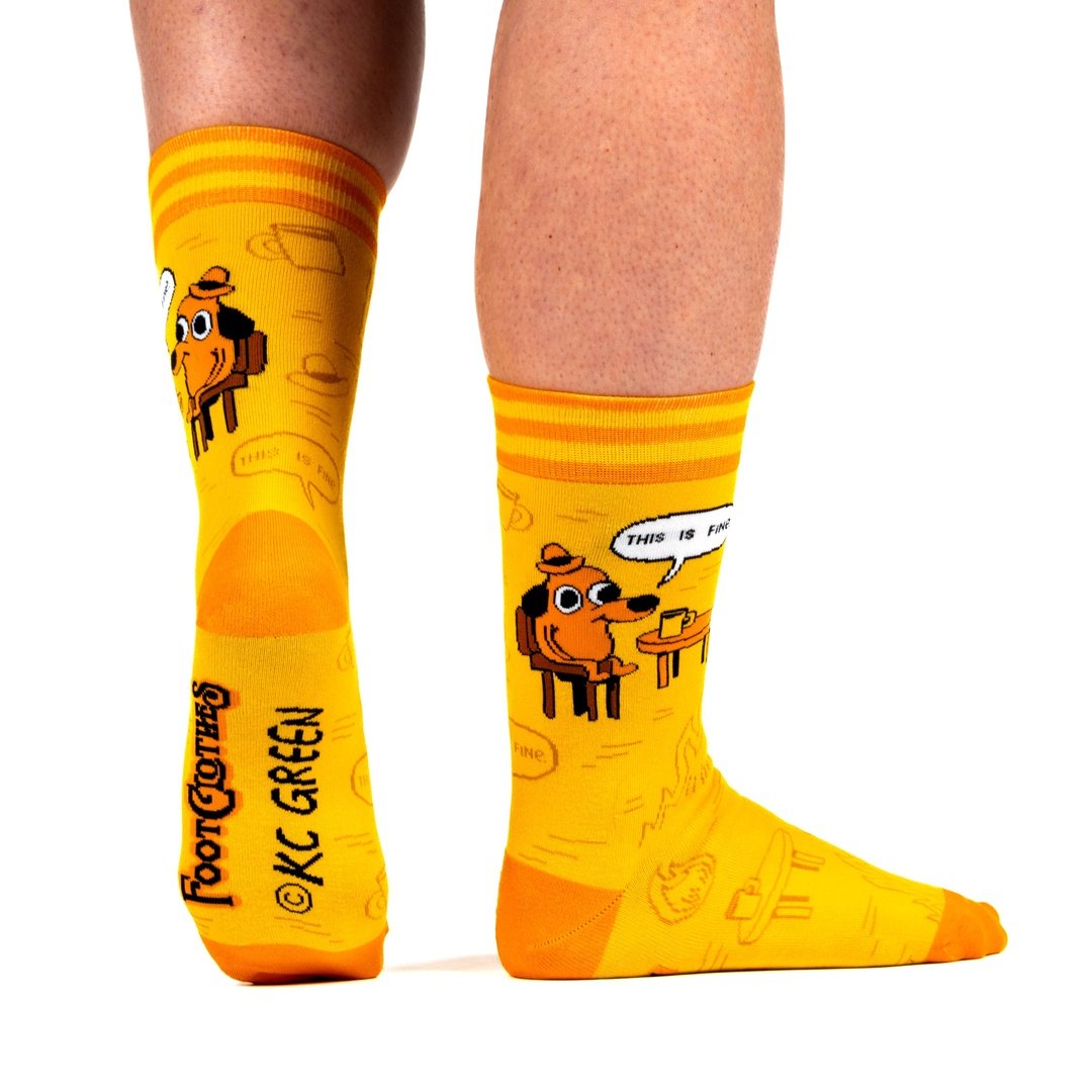 This is Fine: Iconic Edition Crew Socks - ResirWrecked Costumes