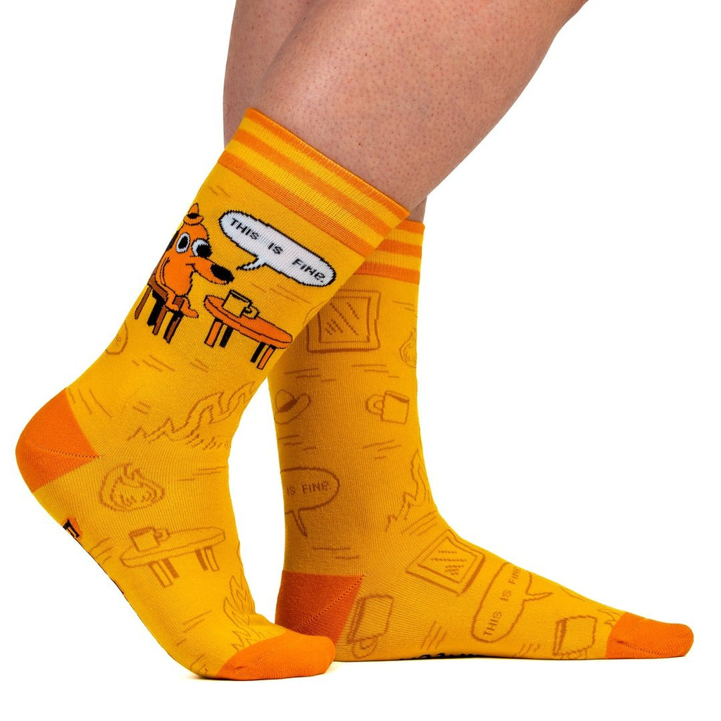 This is Fine: Iconic Edition Crew Socks - ResirWrecked Costumes