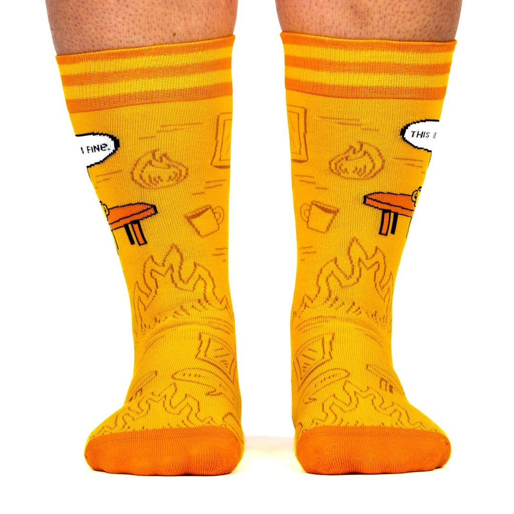 This is Fine: Iconic Edition Crew Socks - ResirWrecked Costumes