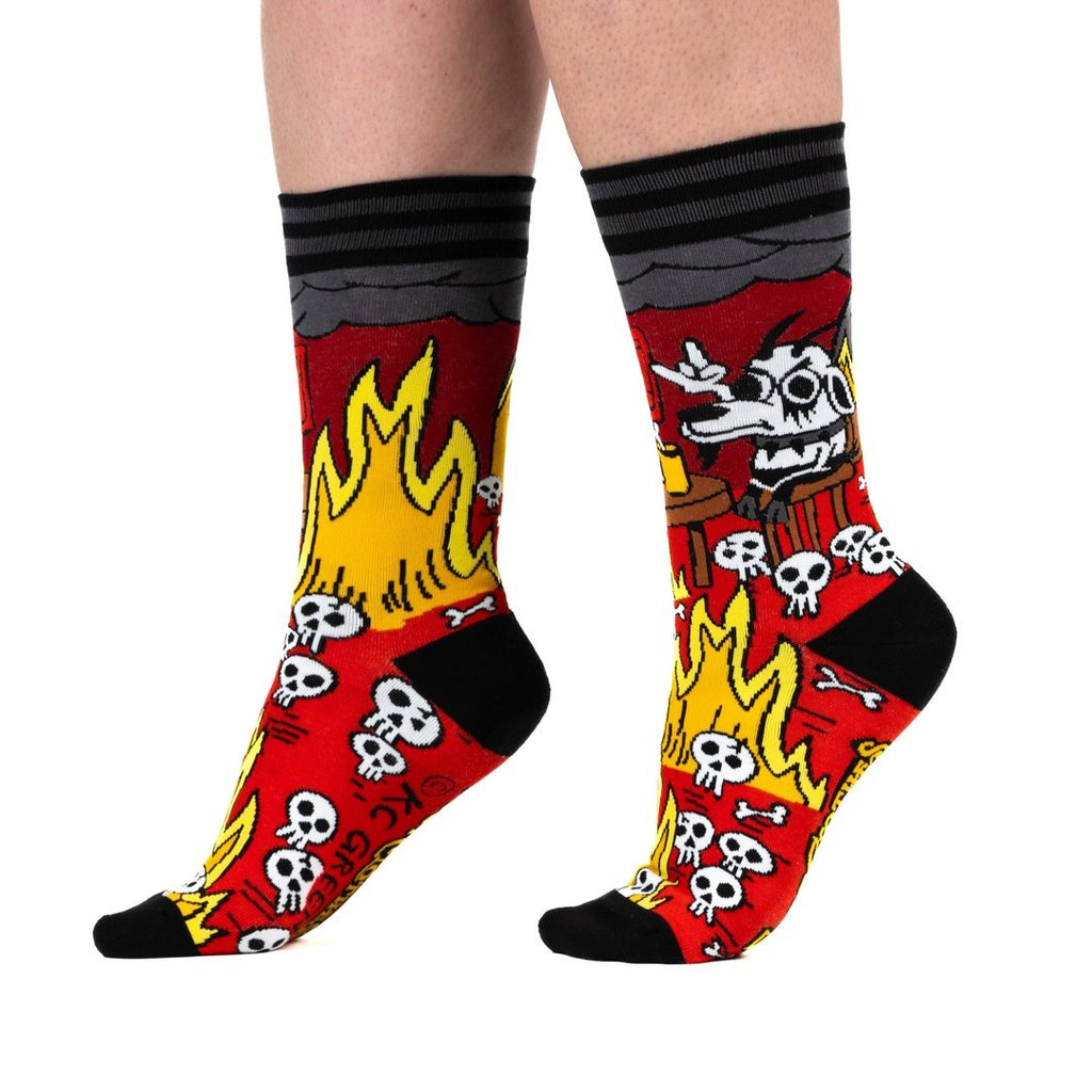 Metal This is Fine Crew Sock Pack | 2 Designs - ResirWrecked Costumes