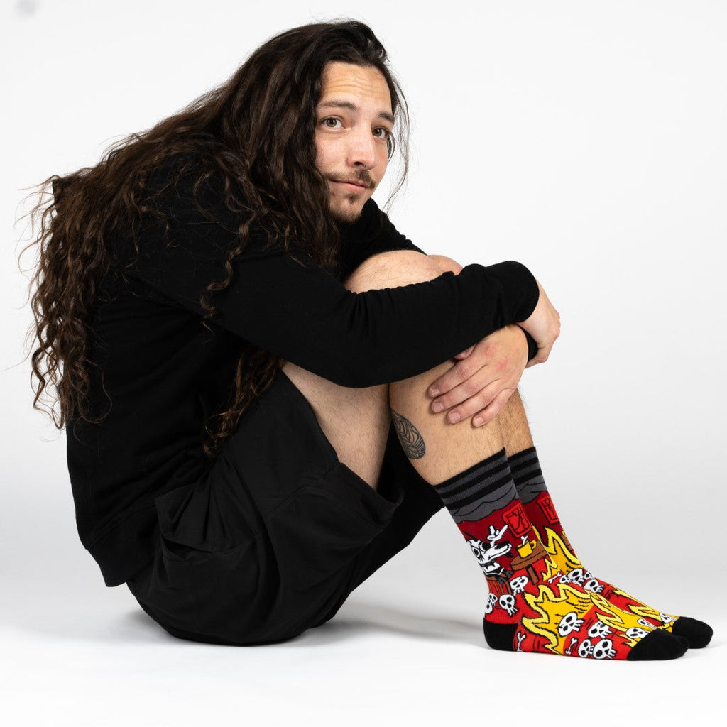 Metal This is Fine Crew Sock Pack | 2 Designs - ResirWrecked Costumes