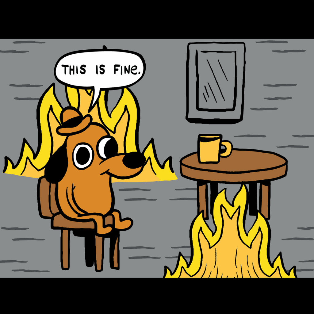 This is Fine: Noir Edition Crew Socks - ResirWrecked Costumes