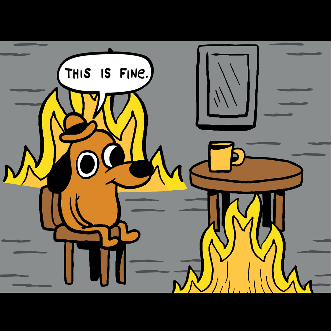 This is Fine: Noir Edition Crew Socks - ResirWrecked Costumes