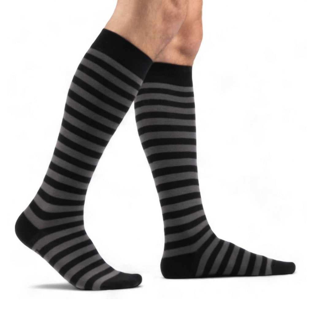 Smoke and Black Stripes Knee High Socks - ResirWrecked Costumes