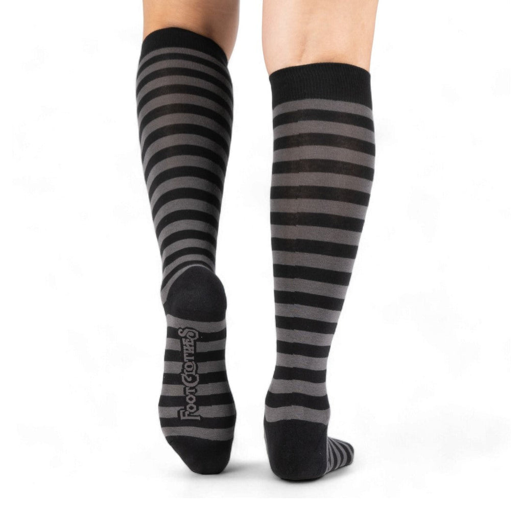 Smoke and Black Stripes Knee High Socks - ResirWrecked Costumes