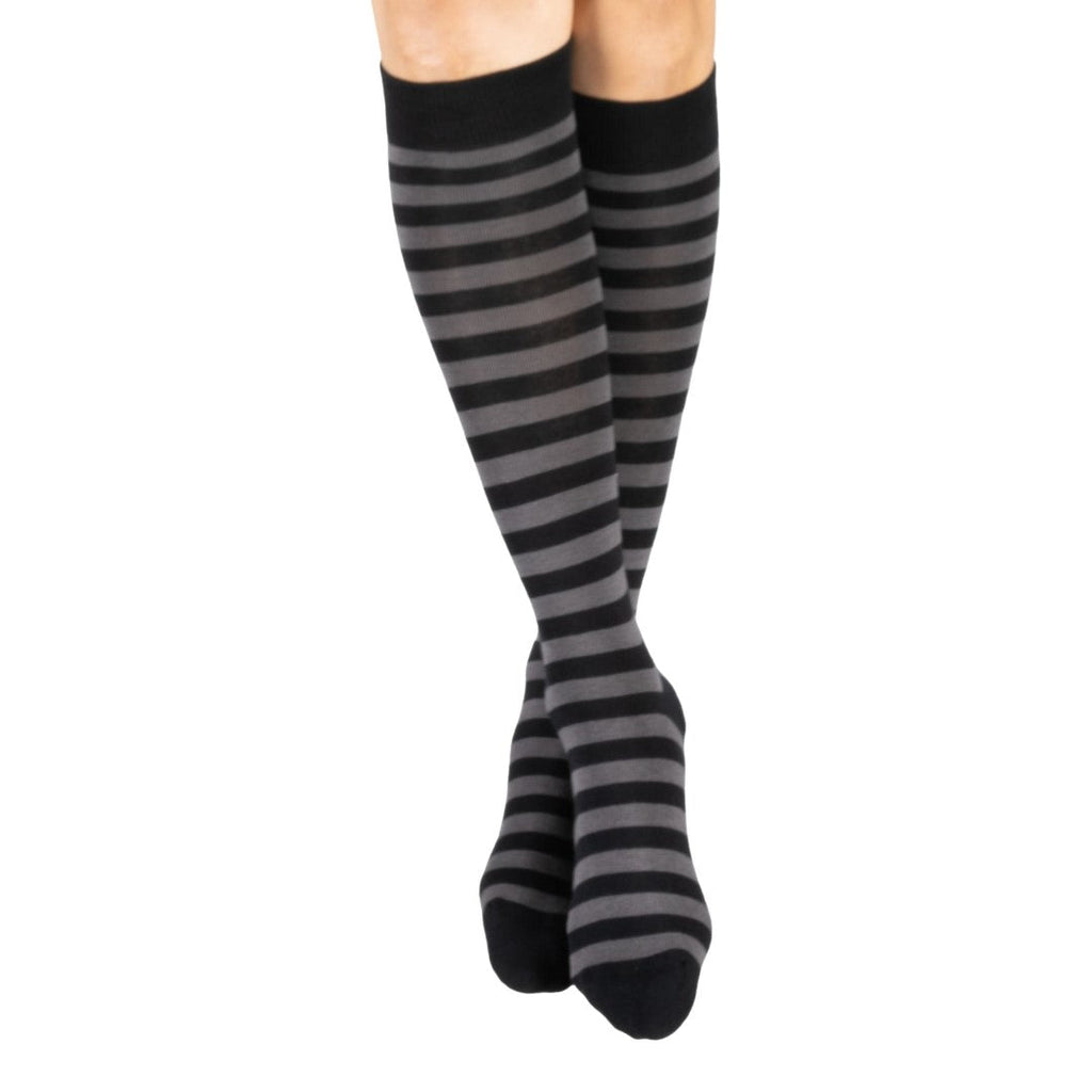 Smoke and Black Stripes Knee High Socks - ResirWrecked Costumes