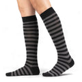 Smoke and Black Stripes knee-high socks.
