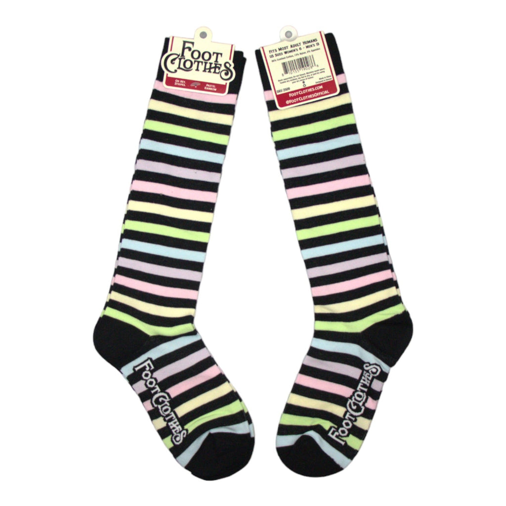 Pastel Rainbow Stripes Knee High Socks - ResirWrecked Costumes