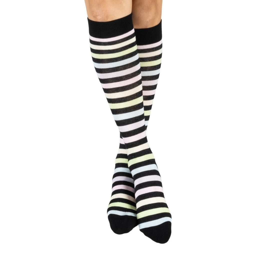 Pastel Rainbow Stripes Knee High Socks - ResirWrecked Costumes