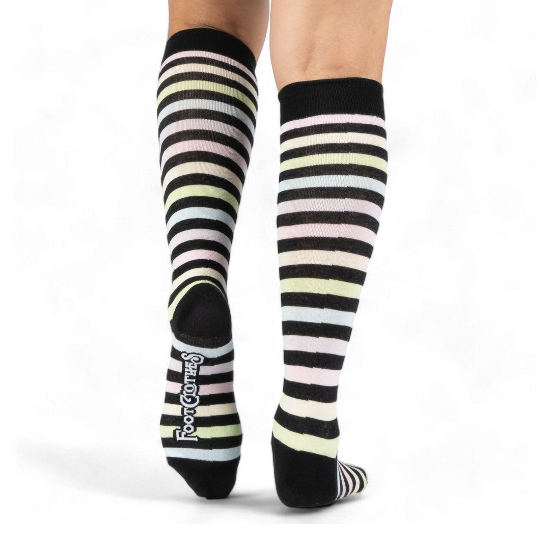 Pastel Rainbow Stripes Knee High Socks - ResirWrecked Costumes