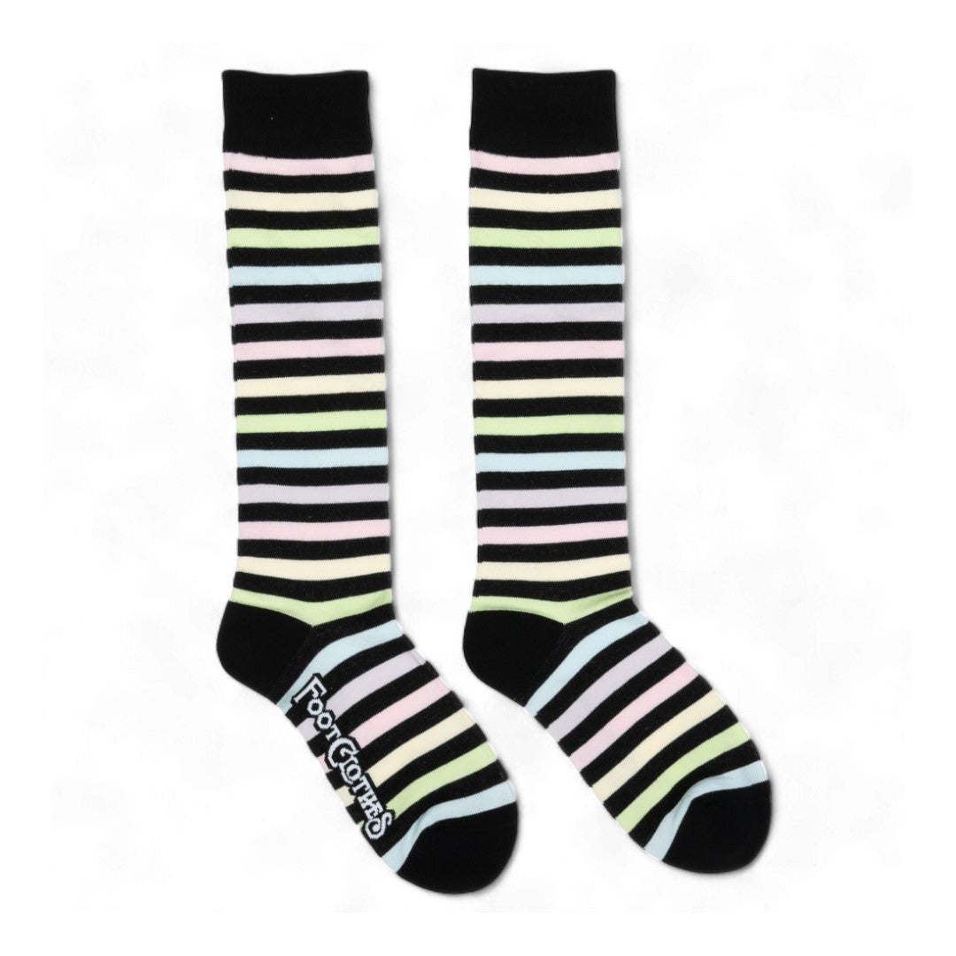 Pastel Rainbow Stripes Knee High Socks - ResirWrecked Costumes