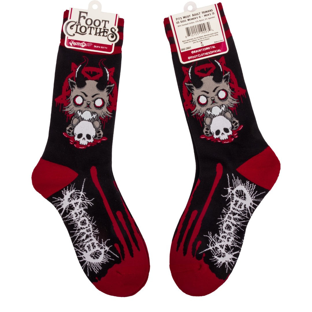 FootClothes x Aborted Death Kitty Crew Socks - ResirWrecked Costumes