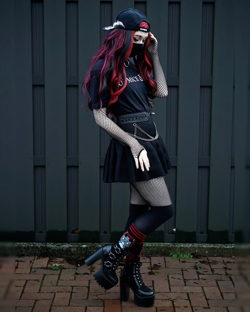 FootClothes x Aborted Death Kitty Crew Socks - ResirWrecked Costumes