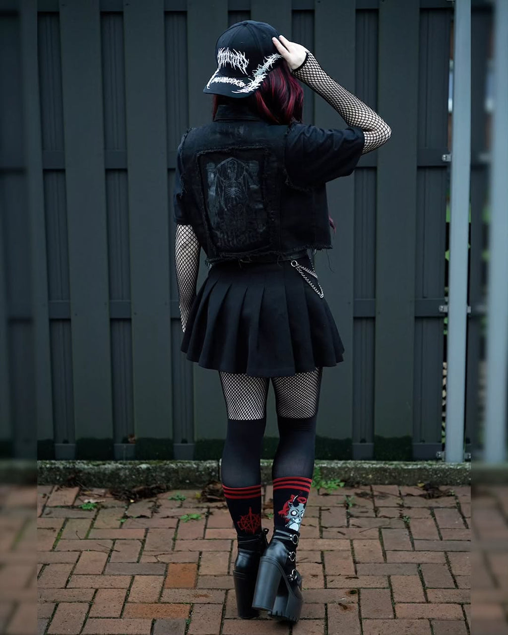 FootClothes x Aborted Death Kitty Crew Socks - ResirWrecked Costumes